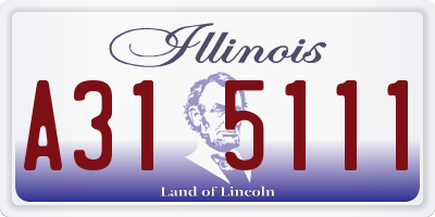 IL license plate A315111