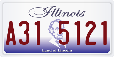 IL license plate A315121
