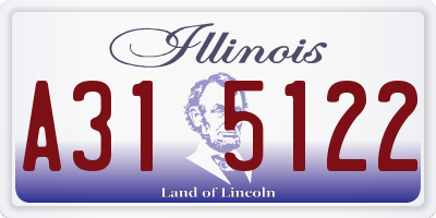IL license plate A315122