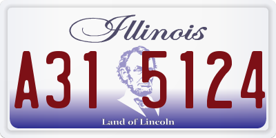 IL license plate A315124