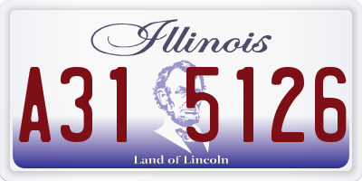 IL license plate A315126