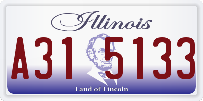 IL license plate A315133