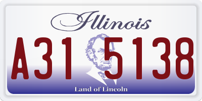 IL license plate A315138