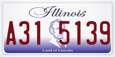 IL license plate A315139