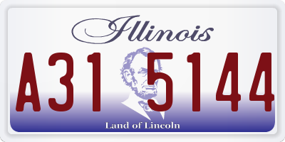 IL license plate A315144