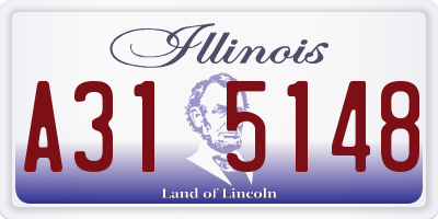 IL license plate A315148