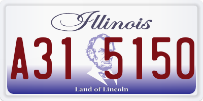 IL license plate A315150