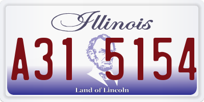 IL license plate A315154