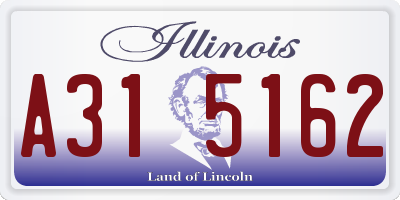IL license plate A315162