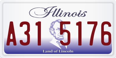 IL license plate A315176
