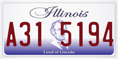 IL license plate A315194