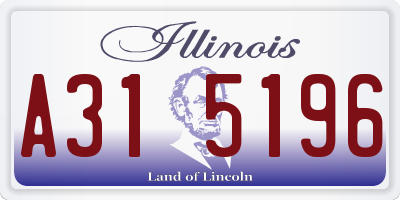 IL license plate A315196