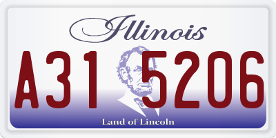 IL license plate A315206