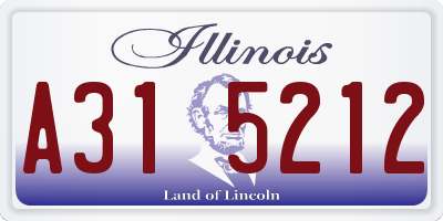 IL license plate A315212