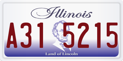 IL license plate A315215