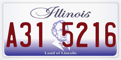 IL license plate A315216