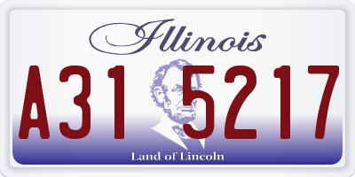 IL license plate A315217