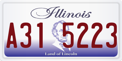 IL license plate A315223