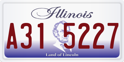 IL license plate A315227