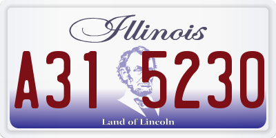 IL license plate A315230
