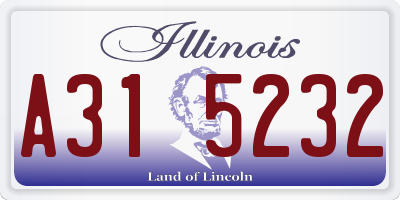 IL license plate A315232