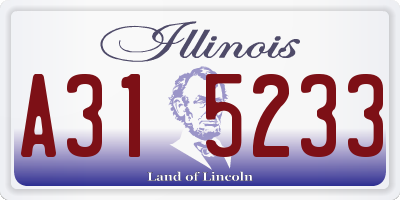 IL license plate A315233