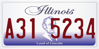 IL license plate A315234