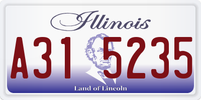 IL license plate A315235