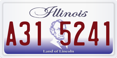 IL license plate A315241
