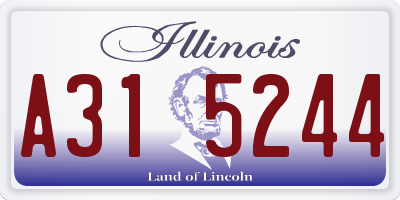IL license plate A315244