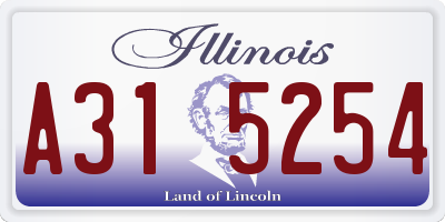 IL license plate A315254