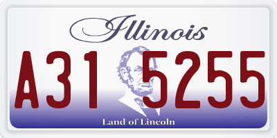 IL license plate A315255