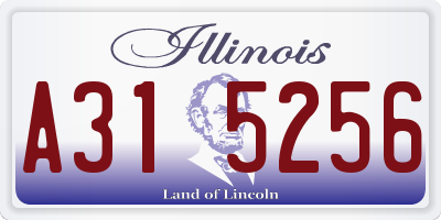 IL license plate A315256