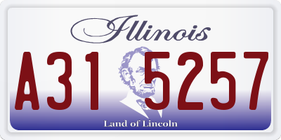 IL license plate A315257