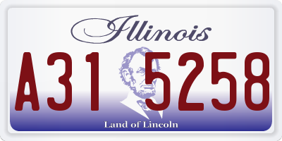 IL license plate A315258