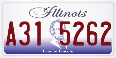IL license plate A315262