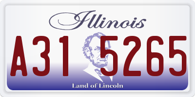 IL license plate A315265
