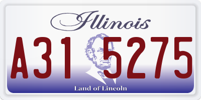 IL license plate A315275