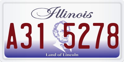 IL license plate A315278