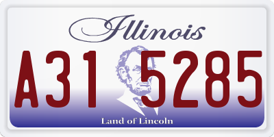 IL license plate A315285