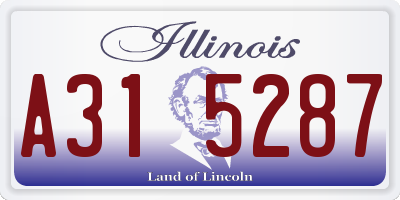 IL license plate A315287