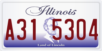 IL license plate A315304