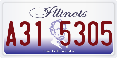 IL license plate A315305