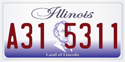 IL license plate A315311