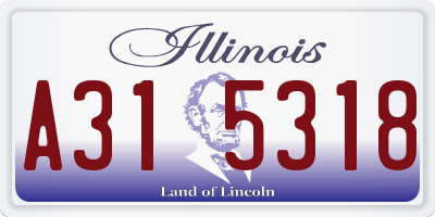 IL license plate A315318