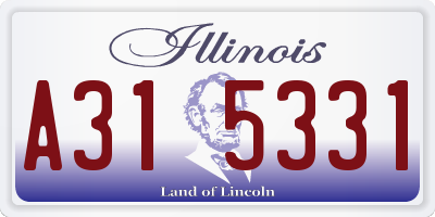 IL license plate A315331