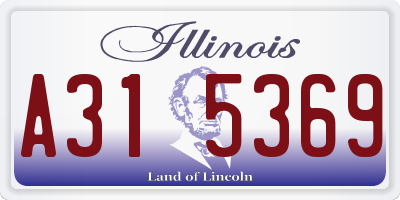 IL license plate A315369
