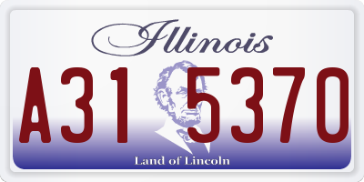 IL license plate A315370
