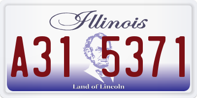 IL license plate A315371