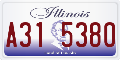 IL license plate A315380